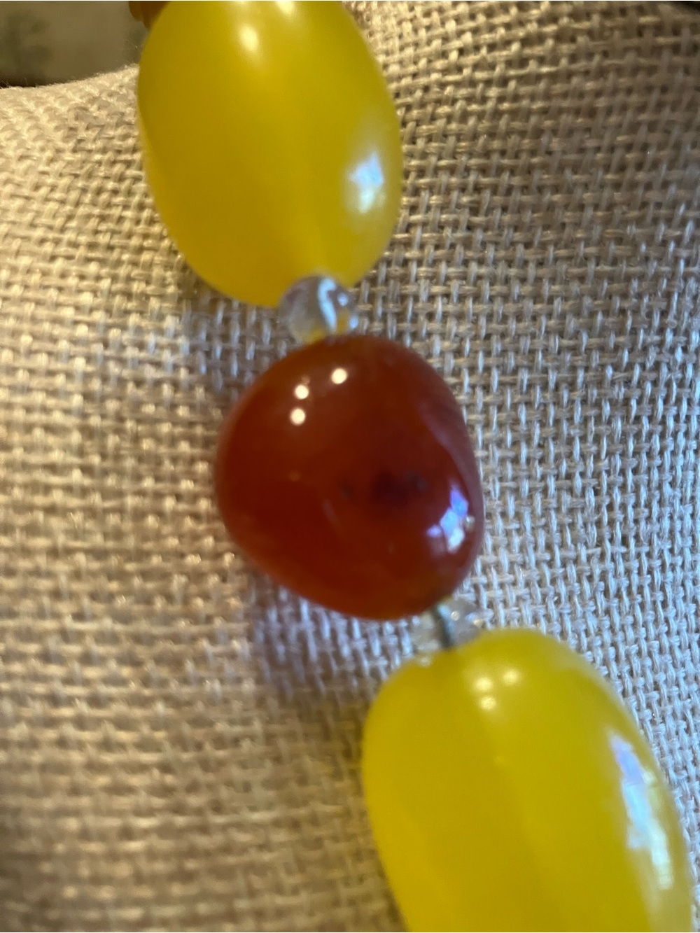 AMBER, CARVED AMBER, CARNELIAN, CORAL END BEADS, CITRINE SPACER BEADS - Picture 2 of 14